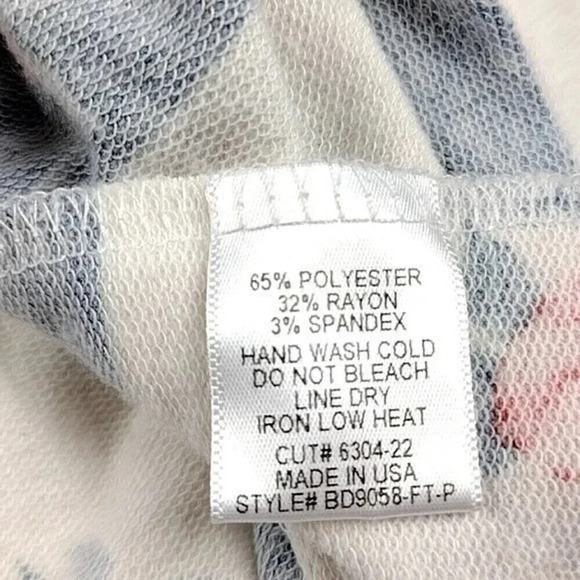 Amelia James Striped Floral Long Duster Sleeveless Boho Kimono with Pockets - Picture 8 of 10